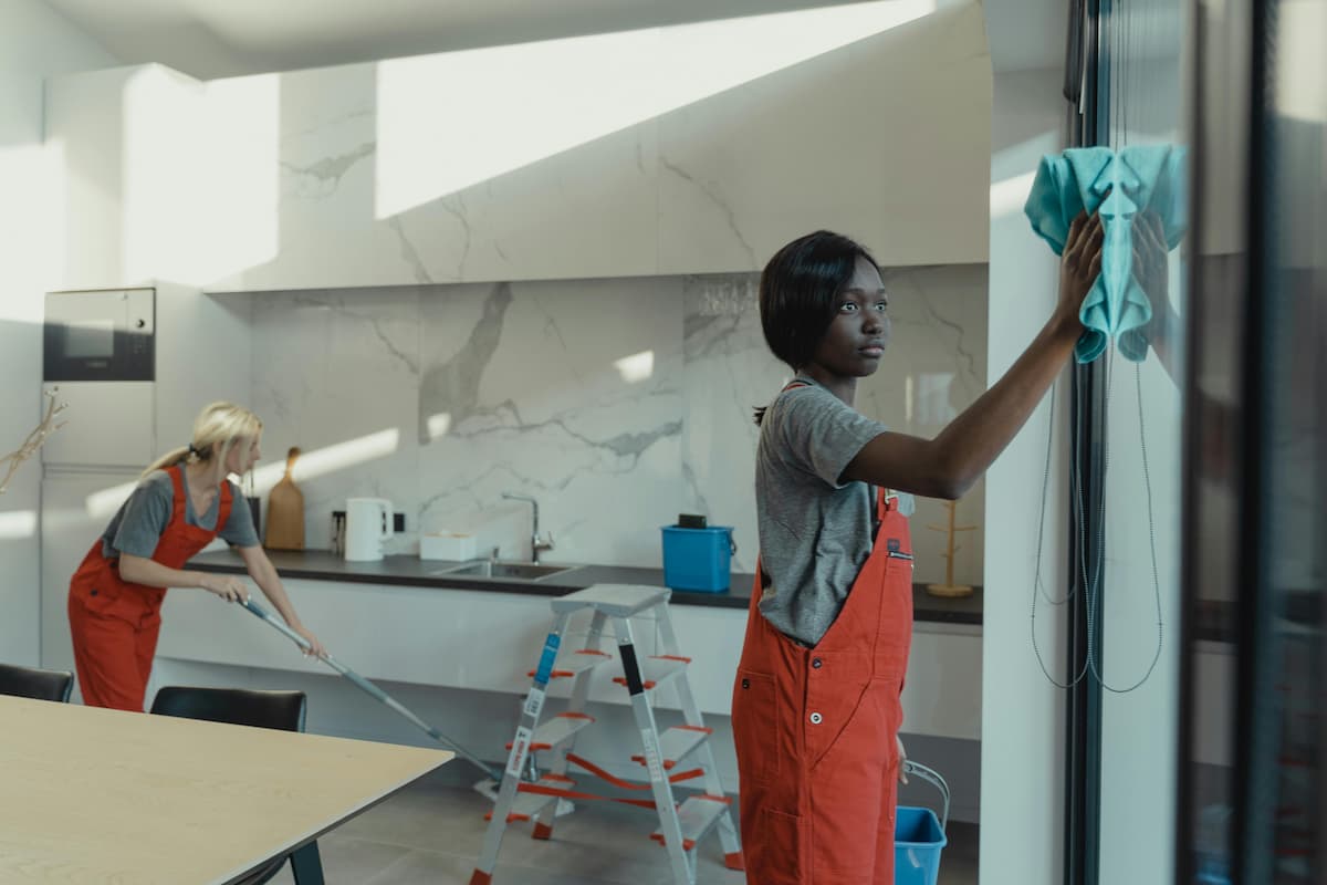 Kitchens, bathrooms, and debris